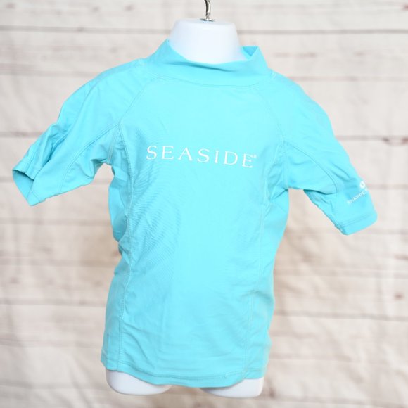 Seaside Girls Rashhguard Bathing Suit Top - Picture 1 of 3